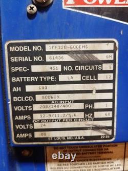 Hi-tech Precision Forklift Battery Charger 24 Volt 1PF12B-600EMS 12 Cell Spec451