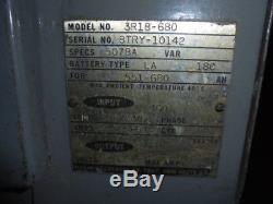 Hobart 3R18-680 36 Volt Forklift Battery Charger DC 3 phase 240/480 16 hr. Timer