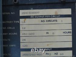 Hobart 600C3-12 Accu-Charger 24V Forklift Battery 451-600Ah 208/240/480V 3Ph