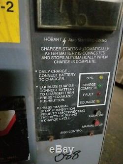 Hobart Accu-Charger, 36 volt. 750 Amp Hours, 208/240/480 Volts, 3 Phase 60 Hz