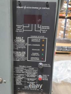 Hobart Accu-Charger 600C3-12 24V Forklift Battery Charger 600AH 3PH TESTED