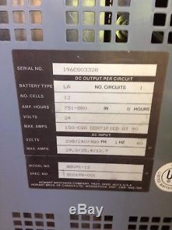 Hobart Battery-Mate 880M1-12 Type LA Forklift Battery Charger 24V 150A 12 Cell