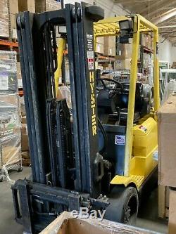 Hyster S55XMS 5000 lb Propane Forklift with Reconditioned Batteries & Charger