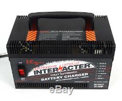 Interacter 36v 20 Amp Industrial Battery Charger / Maintainer Golf Forklift