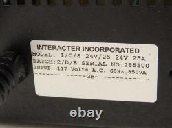Interacter I/C/S 24V/25 Battery Charger 24V 25A ICS2425 Gray Plug -No Power Cord