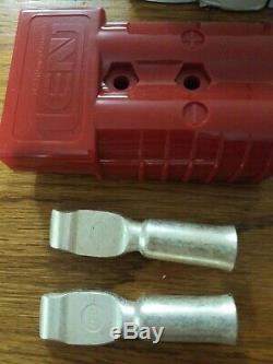 LOT 19 SB350 SY6322G1 Battery & Charger Connector Forklift Red 350A 2/0 Contacts
