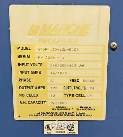 LaMarche A70B-130-12L-BDC3 24V Forklift Battery Charger 208-480V 3PH Inv #3654