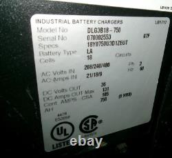 Legacy Industrial Battery Charger Dlg3b18-750 La 18 Cells 208/240/480 36v (00)