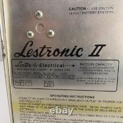 Lestronic II 48LC25-8ET 12380 48V 25 Amp Battery Charger 115V Input (Tested)