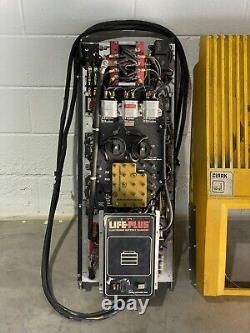 Life Plus 24v 36v fork lift battery charger 208v 480v 3ph wall mount