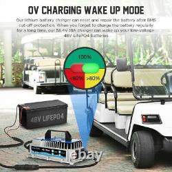 Lithium Battery Charger 48v 18A LiFePO4 Battery Trickle Smart Charger Forklift