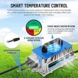 Lithium Battery Charger 48v 18A LiFePO4 Battery Trickle Smart Charger Forklift