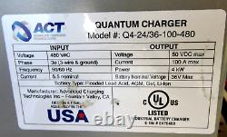 NEW ACT Quantum Q4 Smart Forklift Charger 36V 100A 4KW Charging Q4-24/36-100-480