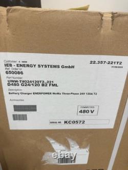 NEW TriCOM ENERPOWER 24V 120A Forklift Battery Charger 600-660Ah 480V 3PH