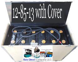 New 12-85-13 Forklift Battery 24 volt with Cover