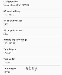 New 24volt 50amp 120v Single Phase Forklift Charger New 24volt 50amp 120v Single Phase Forklift Charger