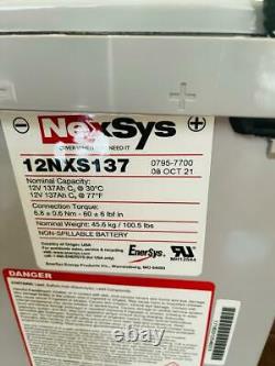New Enersys 12v volt Forklift Battery 137 AH Non-Spillable Manufactured 10/08/21