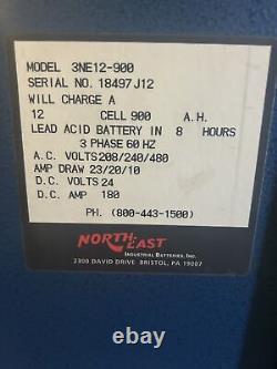 NorthEast 3NE12-900 24V Forklift Battery Charger 208/240/480V 3PH 900AH