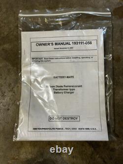 Prestolite Battery-Mate 24V Forklift Battery Charger 208/240/480V 3Phase