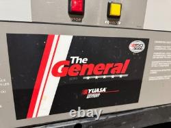 (QTY. 2) YUASA GENERAL 7000 PLUS 24V Forklift Battery Charger 12 Cell 550AH USED