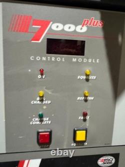 (QTY. 2) YUASA GENERAL 7000 PLUS 24V Forklift Battery Charger 12 Cell 550AH USED