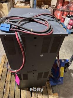(QTY. 2) YUASA GENERAL 7000 PLUS 24V Forklift Battery Charger 12 Cell 550AH USED