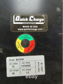 Quick Charge Corp Industrial Battery Charger 12VDC 10A, BJ1210