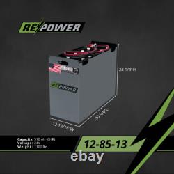 Repower Reconditioned 12-85-13 Forklift Battery 24V 30.6L x 12.81W x 22.6H