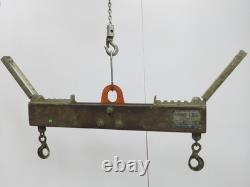 Sackett 4000Lb Forklift Battery Lifter Beam 27-42 Adj Width Hooks