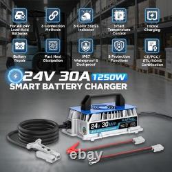 Smart 24V 30A 1250W Battery Charger for Forklift, Pallet Jack, Scissor Lift