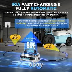 Smart 24V 30A 1250W Battery Charger for Forklift, Pallet Jack, Scissor Lift
