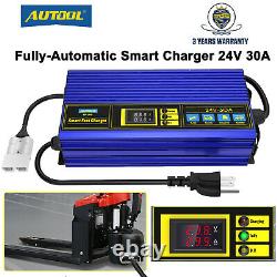 Smart Automatic Fast Charger 30A For 24V Forklift Golf Cart Fast Battery Charger