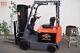Toyota 5000 Lb Electric Forklift Triple Mast Side Shift 7fbcu25 224 Hrs +charger