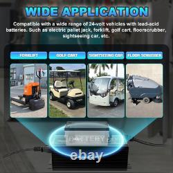 Upgraded 24V 20A Forklift Battery Charger with LCD Display Smart Golf Cart 20 Am