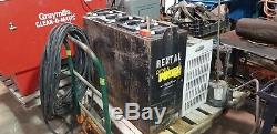 Used Industrial Steel Cased Forklift Battery 35'' x 13'' x 30'' Tall 24V Battery