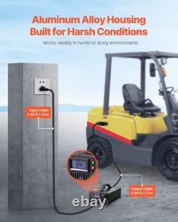 VEVOR Forklift Battery Charger 24V 30A Smart Fully-Automatic Lead-Acid Battery C