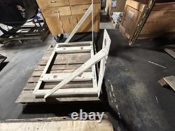 White Forklift Battery Charger Mount Frame Holder No Hardware