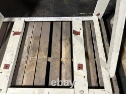 White Forklift Battery Charger Mount Frame Holder No Hardware
