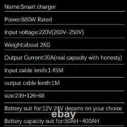 12v 24v 30a Adj Chargeur Super Fast 4 Li-ion Lifepo4 Batterie Chariot Élévateur