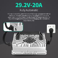 29.2V 20A Chargeur de batterie au lithium pour chariot élévateur électrique à fourche