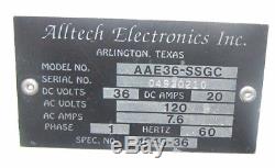 Alltech Electronics 36 Volt, Chariot Élévateur, Voiturette De Golf, Chargeur De Batterie Sweeper Ph 1
