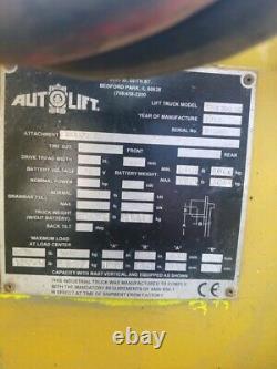 Autoquip 20000 Lb. Forklift 13' Lift 72 Volt Avec Battery & Charger Fork Spreader