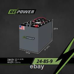 Batterie de chariot élévateur reconditionnée Repower 24-85-9 48V 31,75L x 18W x 23,13H