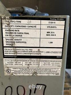 Batterie pour chariot élévateur Enersys E125-15 de 24 volts CCR16223