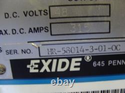 CHARGEUR DE BATTERIE DE CHARIOT ÉLÉVATEUR EXIDE 3000 G3-24-1400B 48 VDC 3 PH 60 Hz