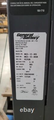 CHARGEUR DE BATTERIE GÉNÉRAL 24 Volts, 17 Amp, 865 AH pour Chariot Élévateur MX3-12-865