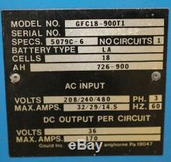 Chargeur De Batterie Pour Chariot Élévateur Triphasé 36v Gould Electrotime Gfc18-900t1 480v