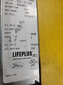 Chargeur Intelligent Hawker LifePlus #TC3-LP-10KW pour Chariot Élévateur 24/36/48V 240A Triphasé