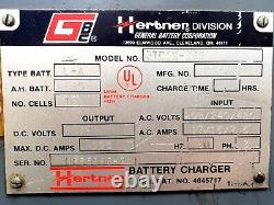 Chargeur de batterie 12 cellules 8 heures GBC Hertner 3TD12-865 Auto 5000 pour chariot élévateur électrique