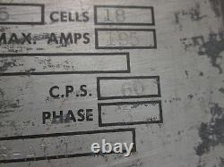 Chargeur de batterie Allis Chalmers 18ACTF-865 18 Cellules AH Bat 850 195A Utilisé